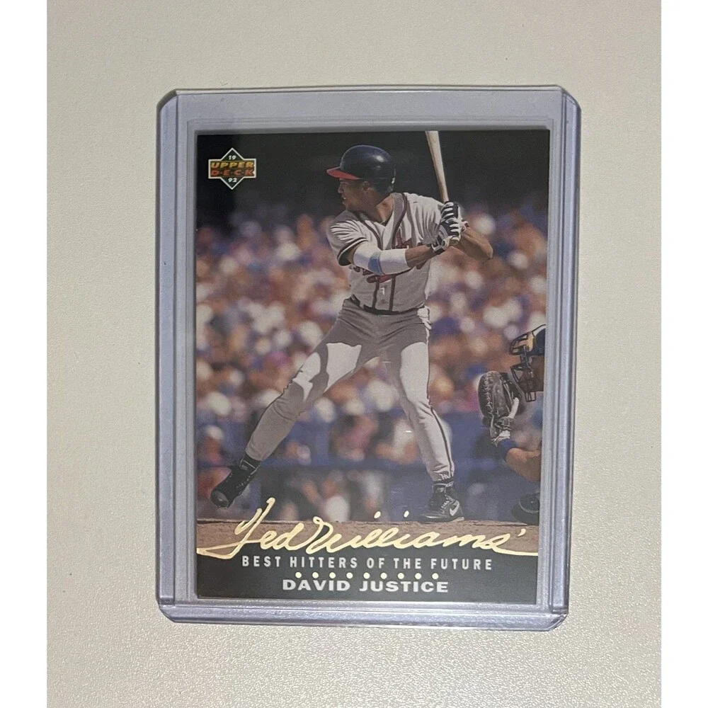 David Justice cards with 1992 Upper Deck Ted Williams' Best #T17